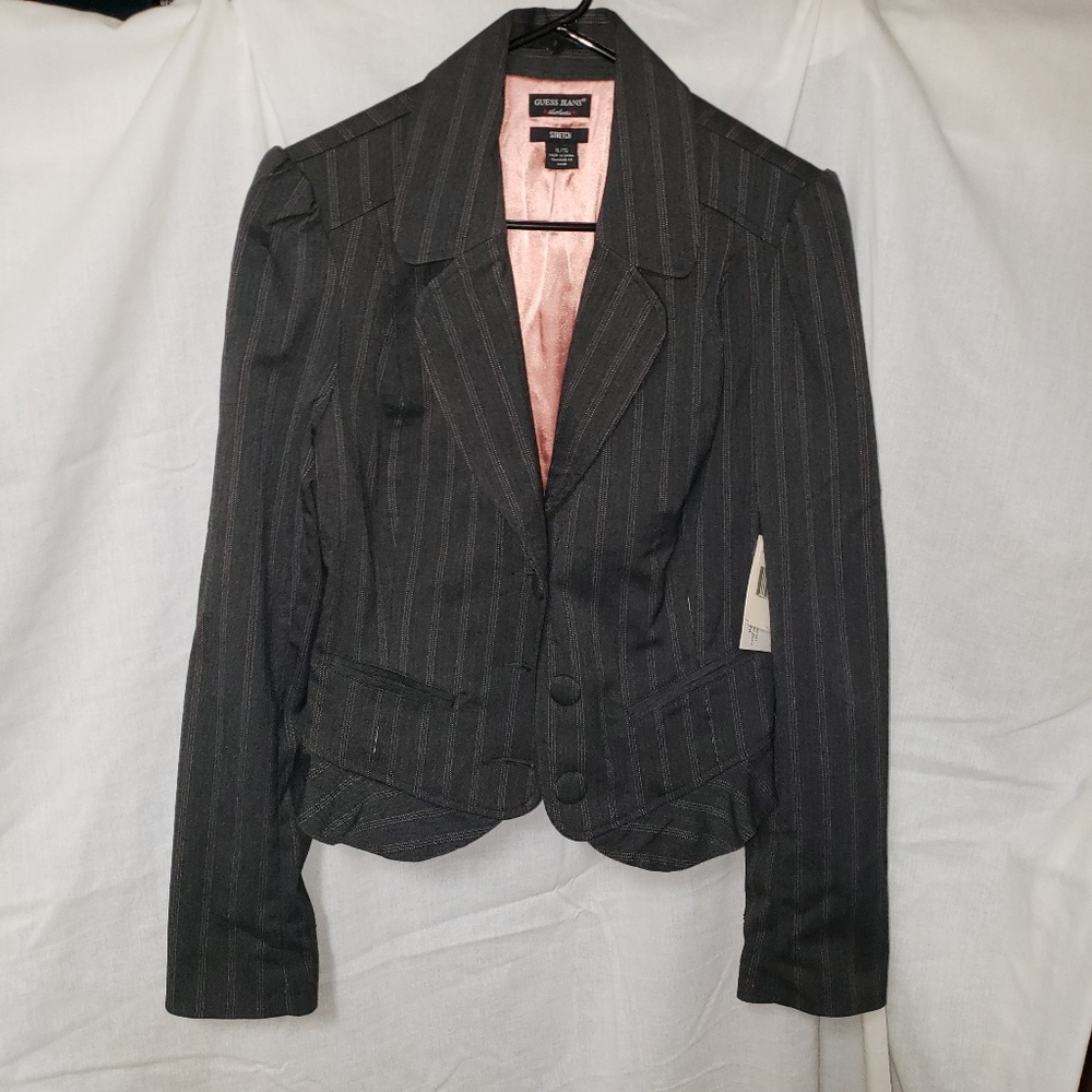 Guess Cropped Twill Blazer